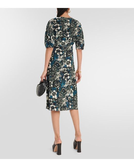 Robe Midi Bronzo En Crepe De Soie Max Mara en coloris Green