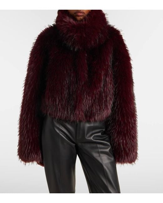 Veste Raccourcie En Fourrure Synthetique ROTATE BIRGER CHRISTENSEN en coloris Red