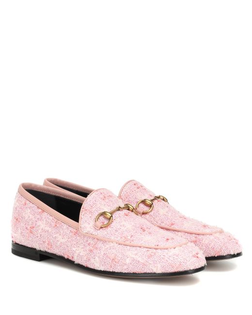 light pink gucci loafers