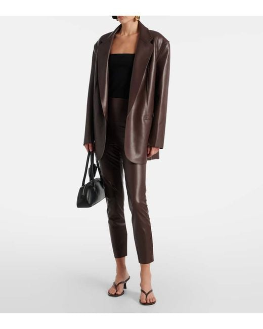 Norma Kamali Brown High-Rise Leggings