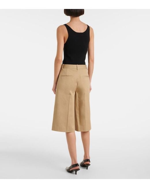 Nili Lotan Natural Erza Cotton Shorts