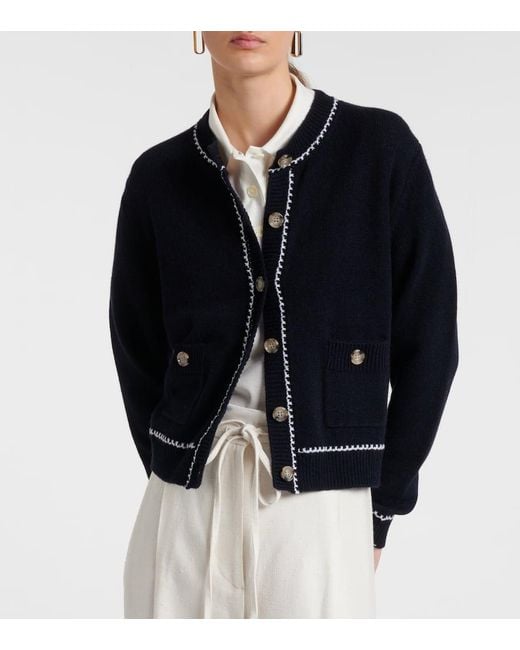 Cardigan De Lana Y Cachemir Jardin Des Orangers de color Blue