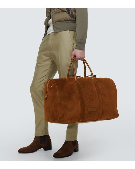 Tom Ford Suede Duffel Bag in Brown for Men | Lyst