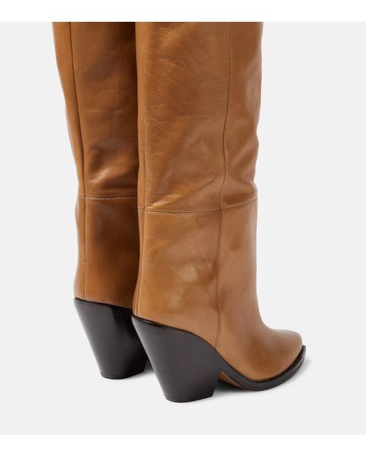 Isabel Marant Brown Lalex Leather Over-the-knee Boots