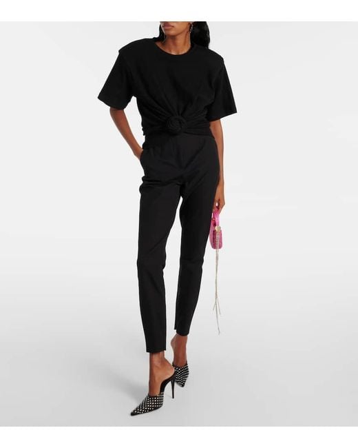 Magda Butrym Black Cotton-Blend Top