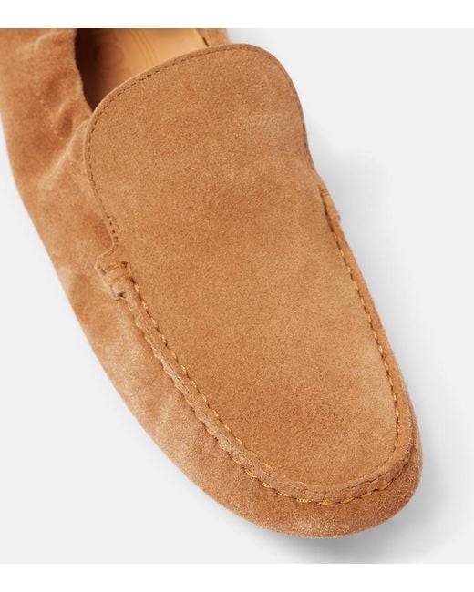 Tod's Brown Gommino Suede Driving Shoes