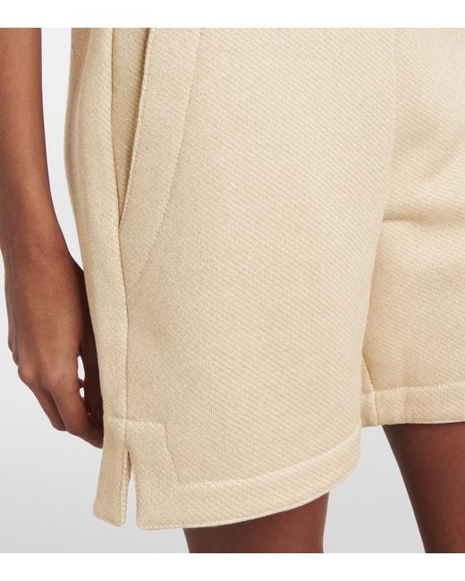 Max Mara Natural Cotton-Blend Shorts