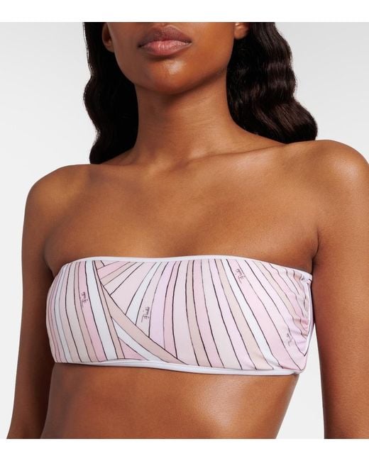 Emilio Pucci Pink Iride Bikini Top