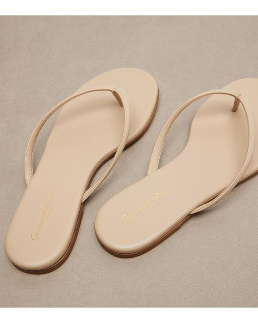 Gianvito Rossi White Calypso Leather Thong Sandals