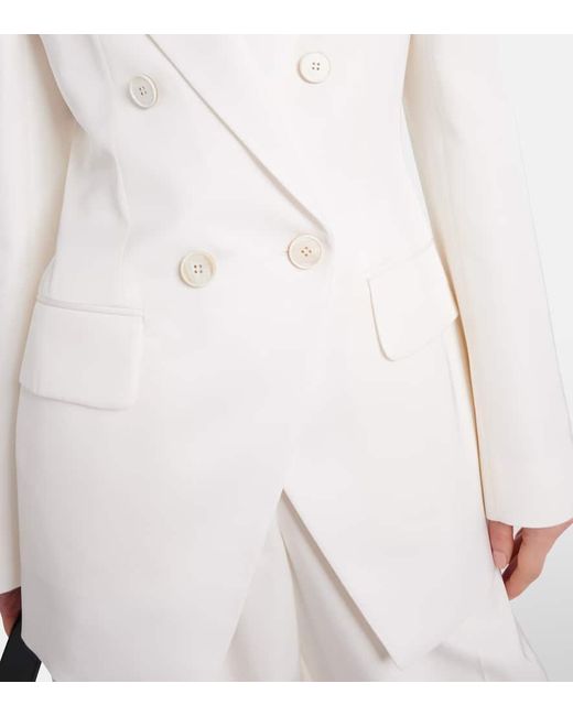 Blazer da abito doppiopetto di Alexander McQueen in White