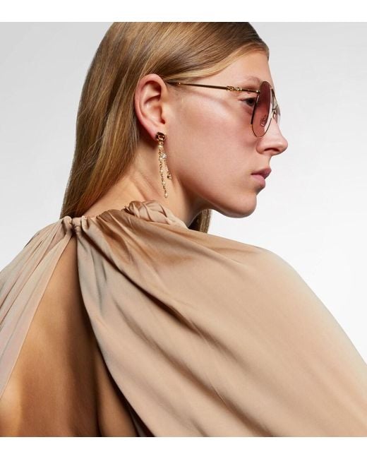 Fendi Pink Graphy Aviator Sunglasses