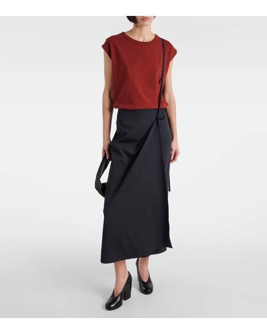 Lemaire Black Virgin Wool Wrap Skirt