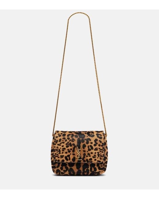 Saint Laurent White Kate Supple Calf Hair Shoulder Bag