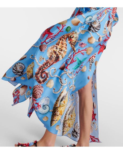 Abito Lungo Capri di Dolce & Gabbana in Blue