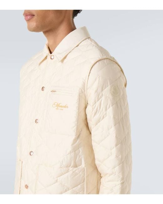 Piumino Kastos Trapuntato di Moncler in Natural da Uomo