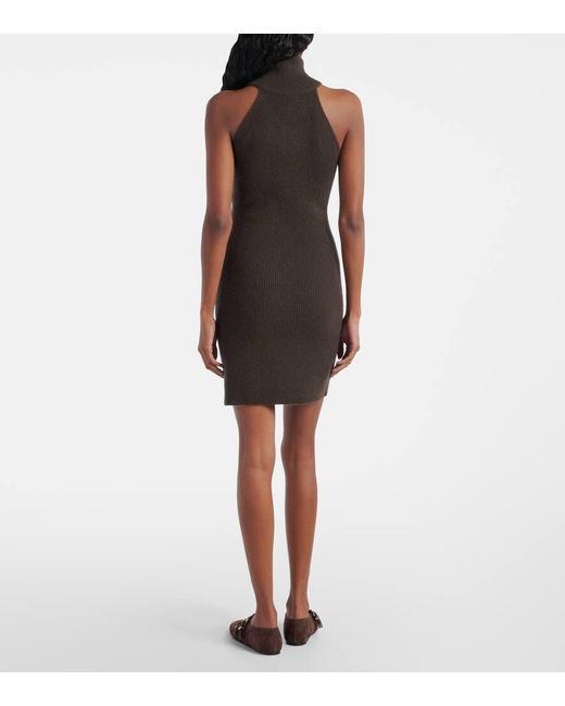 Vestido Corto Acanalado Lisa De Cachemir Lisa Yang de color Brown