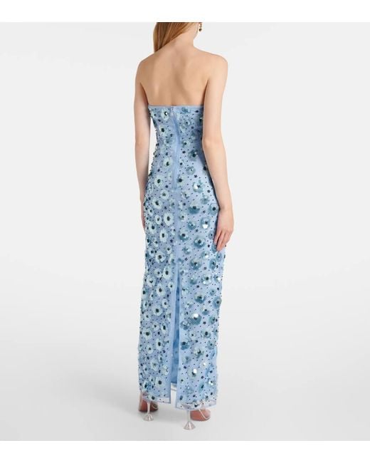 ROTATE BIRGER CHRISTENSEN Blue Verzierte Robe