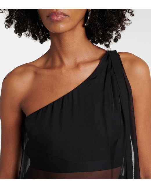 Nensi Dojaka Black One-Shoulder-Minikleid Daphne