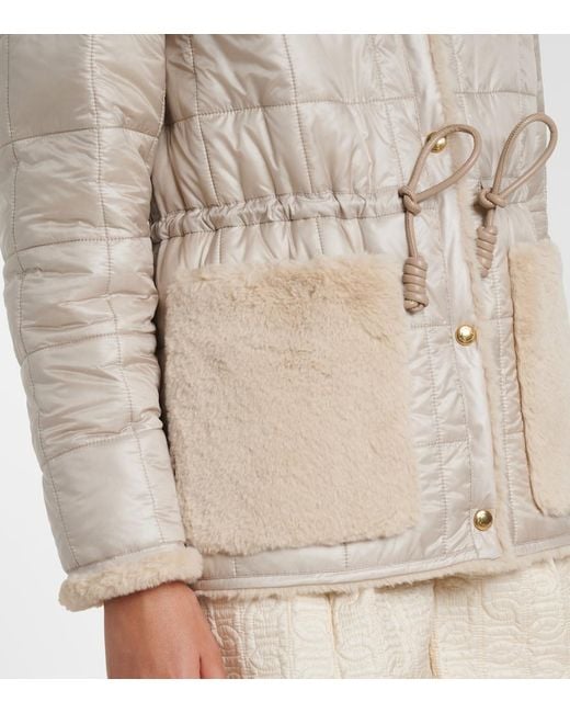 Moncler Natural Tipule Quilted Reversible Down Jacket