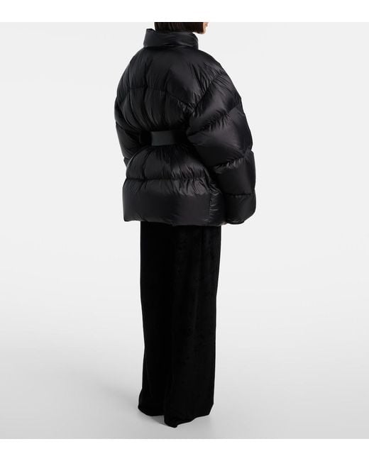 Balenciaga Black Hourglass Belted Down Jacket