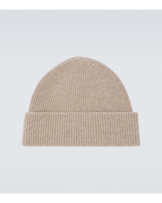 Zegna Natural Ribbed-Knit Cashmere Beanie for men