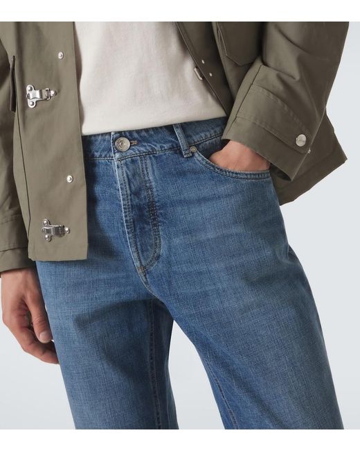 Jeans Rectos Brunello Cucinelli de hombre de color Blue