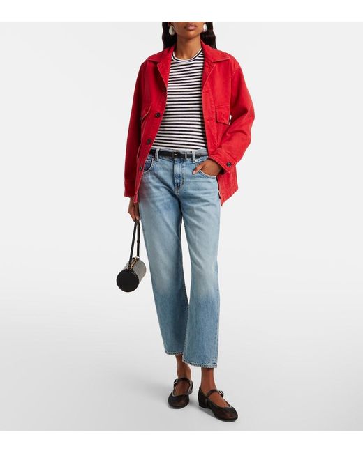 Nili Lotan Blue Lorimer Straight Jeans