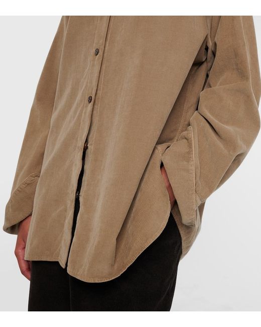 The Row Natural Sisilia Cotton Corduroy Shirt