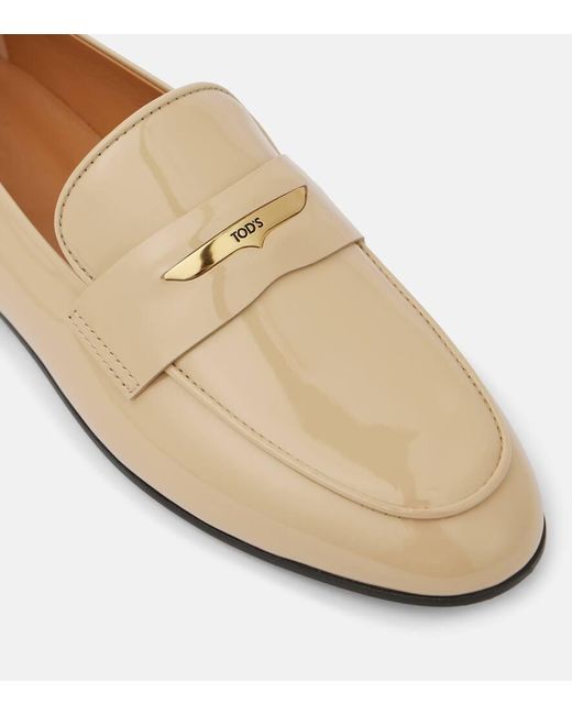 Mocassins En Cuir Verni Tod's en coloris Natural