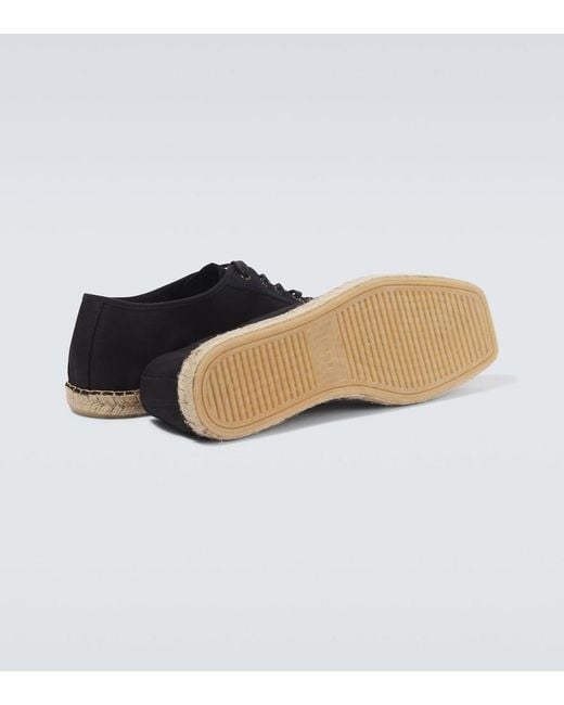 Lemaire Black Linoleum Canvas Espadrilles for men