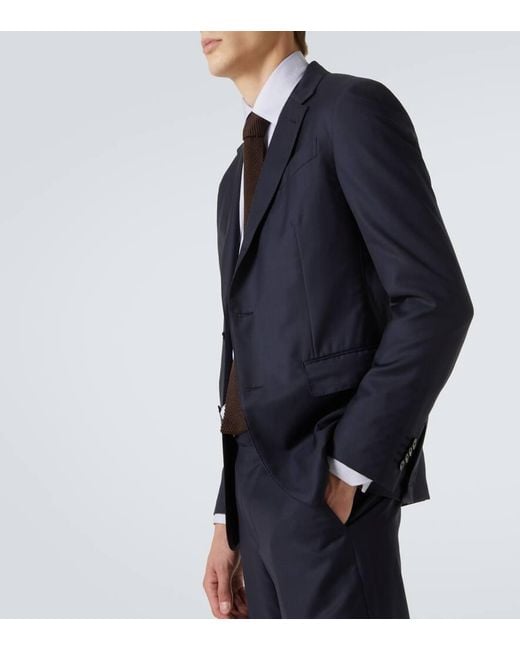 Zegna Blue Wool Suit for men