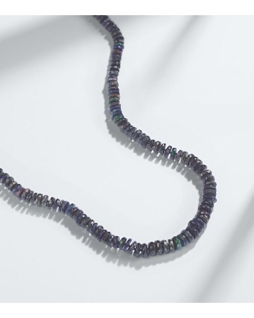 Ileana Makri Metallic 9Kt Beaded Necklace With Opals for men