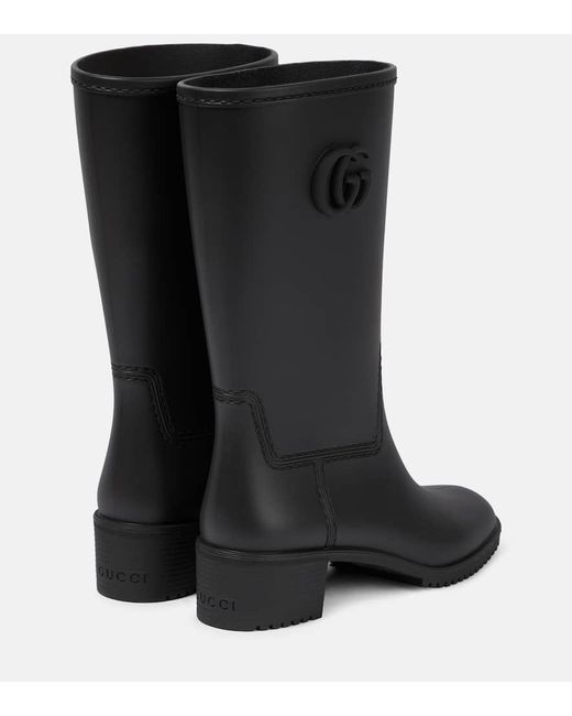 Gucci Double G Rain Boot in Black Lyst