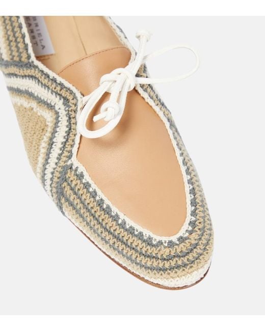 Gabriela Hearst Natural Hays Crochet Moccasins