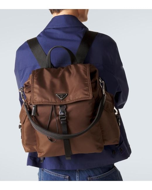 Prada Brown Explore Re-Nylon Backpack for men