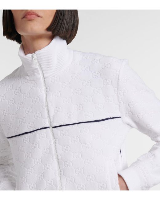 Veste Gg En Coton Melange Gucci en coloris White