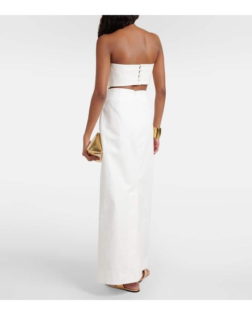 Adriana Degreas White Maxirock Aus Einem Baumwollgemisch