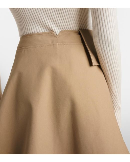 Rohe Natural Asymmetric Cotton Canvas Midi Skirt