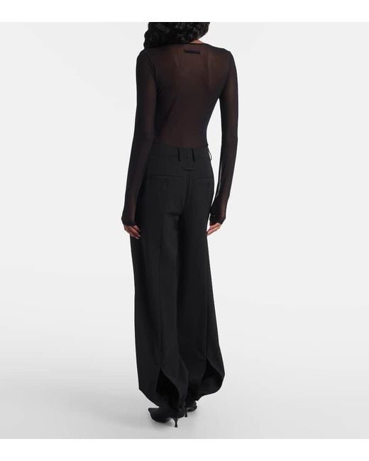 Top En Tulle A Sequins Et Logo Jean Paul Gaultier en coloris Gray