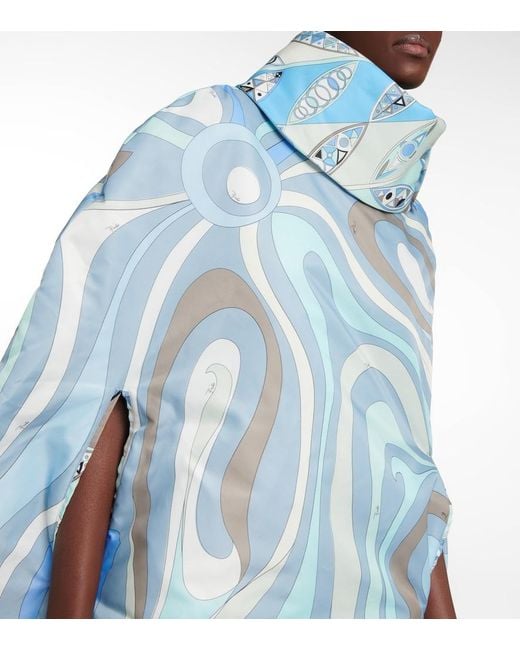 Emilio Pucci Blue X Fusalp Marmo Poncho