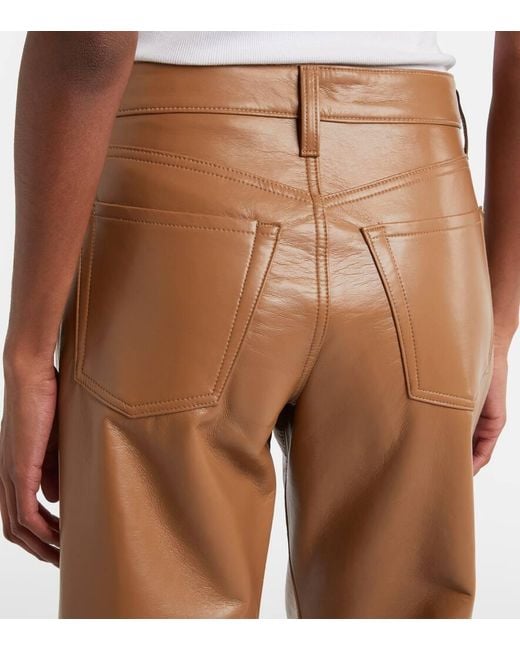 Citizens of Humanity Brown Faye Cropped Straight Pants