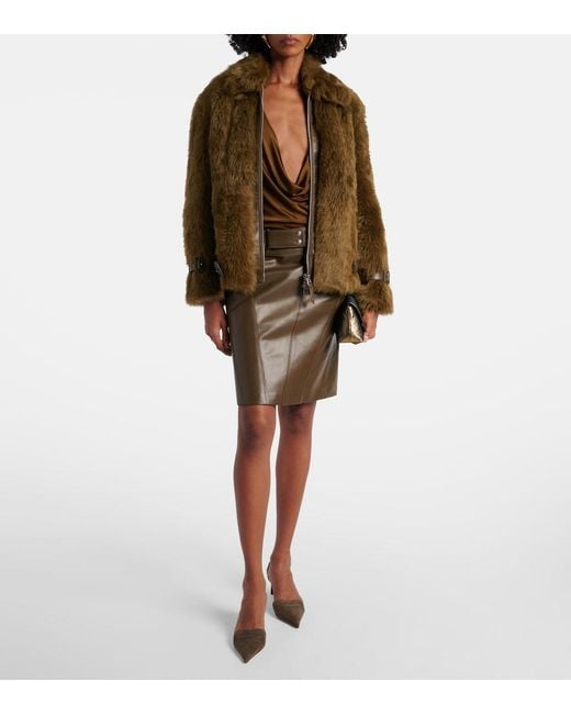 Tom Ford Brown Shearling Jacket