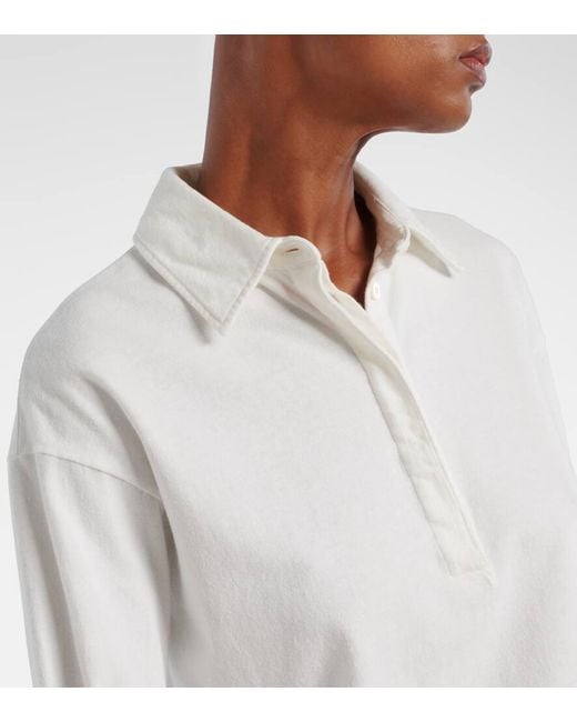 The Row White Polohemd Roddie Aus Baumwolle