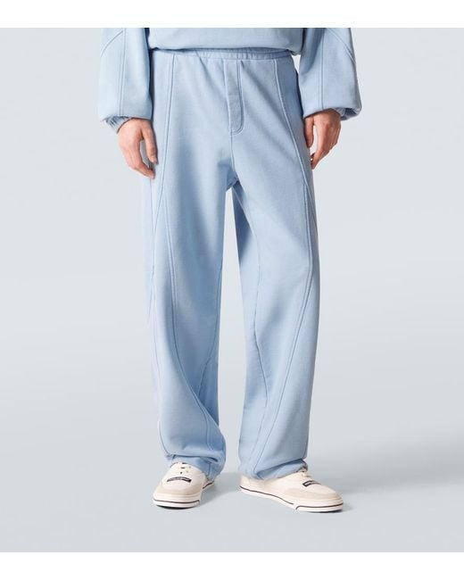 Dolce & Gabbana Blue Cotton Jersey Sweatpants for men