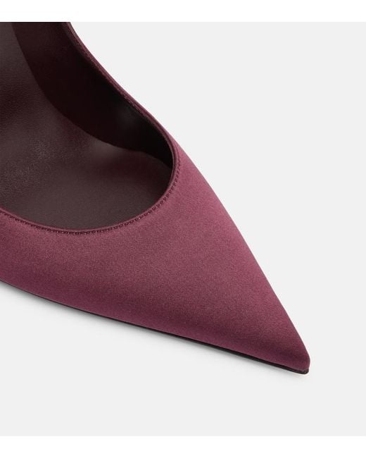 Christian Louboutin Purple Miss Z 100 Crepe Satin Pumps
