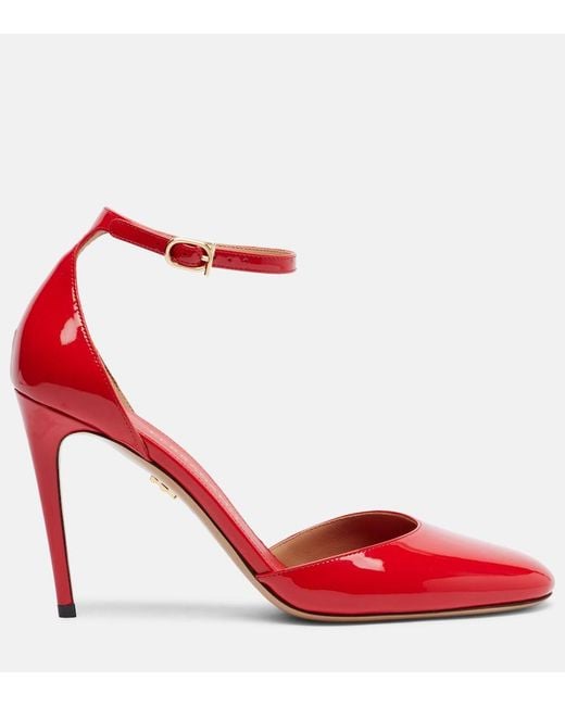 Ferragamo Red Patent Leather Pumps