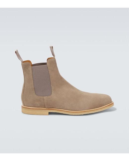 Common Projects Natural Suede Chelsea Boots for men