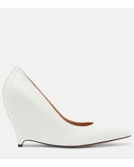 Maison Margiela White Leather Wedges