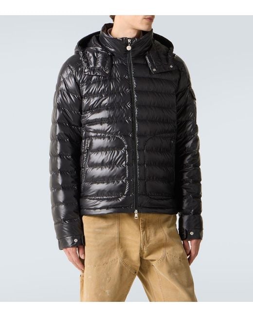 Moncler Black Lauros Hooded Down Jacket for men