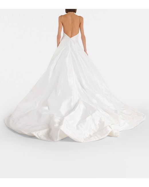 Danielle Frankel White Bridal Robe Pippa aus Seidentaft